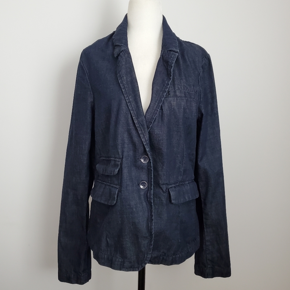 Anthropologie Pilcro Denim Blazer Size Large